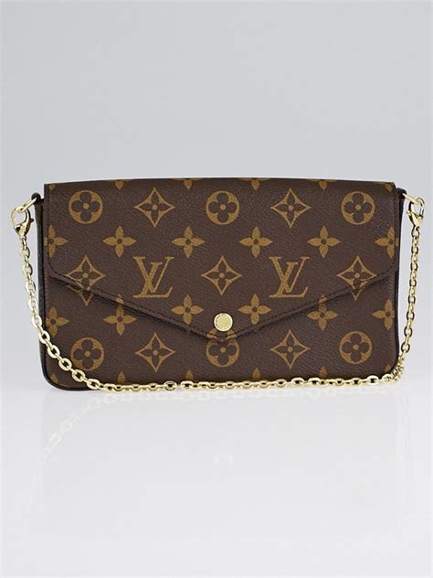 lv monogram canvas wallet on chain